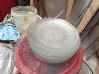 Platos de postre de cristal
