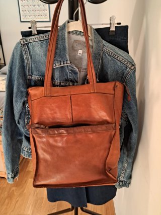 Bolso de piel marrón Rivera