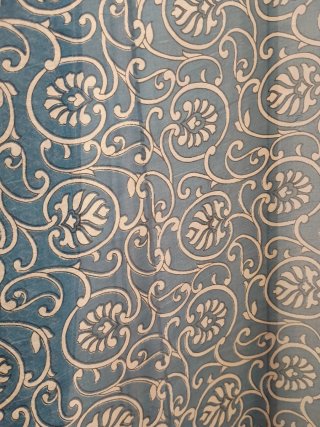 Foulard seda azul estampado