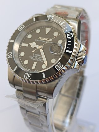 Reloj Seiko Mod Estilo Buceo Negro 40mm