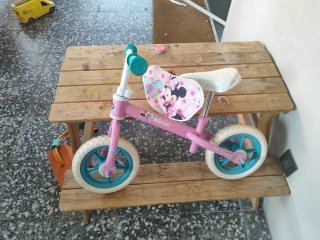 Bicicleta senza pedali Minnie Rosa