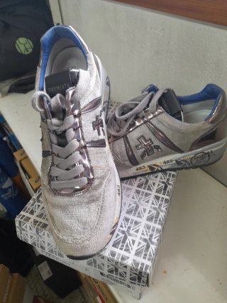 Zapatillas Premiata Mujer Talla 39 Gris/Plata