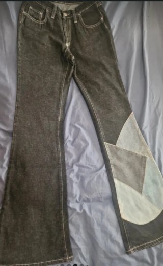 Vaqueros vintage campana patchwork