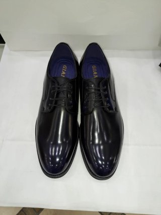 Scarpe uomo derby similpelle blu tg. 44