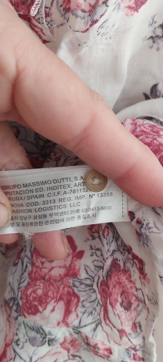 Camisa floral talla 42 Massimo Dutti