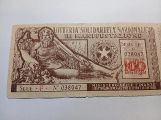 Biglietto Lotteria Nazionale Solidarietà Nazionale