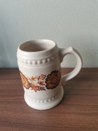 Jarra Bertos antigua floral cerámica