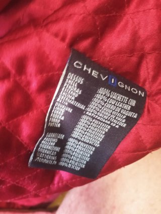 Cazadora Piel Chevignon Talla M Roja,buen estado