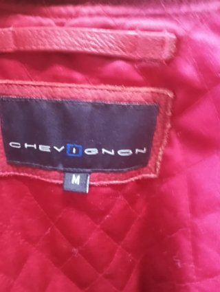 Cazadora Piel Chevignon Talla M Roja,buen estado