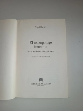 Libro "El antropólogo inocente"