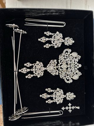 Aderezo fallero plata con pedrería