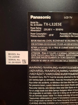 TV Panasonic 32 Negra