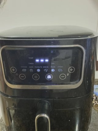 Freidora de aire negra