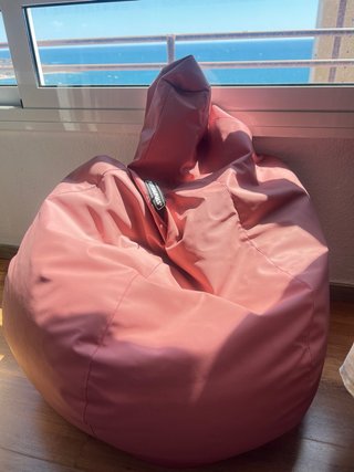 Puff Puffmaniacs rosa piel sintética