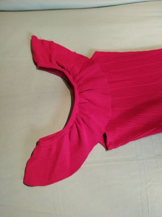 Vestido Zara Rojo Volante