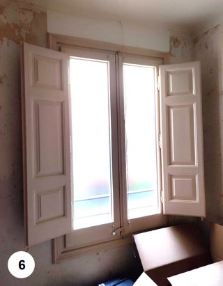 Ventana doble de madera