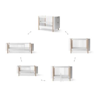Cama infantil Oliver Forniture madera + colchón