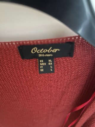 Chaqueta punto color teja T-XL 52