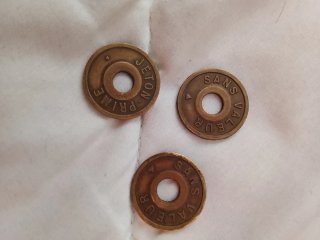 3 Jeton Prime Moedas Antigas Sans Valeur