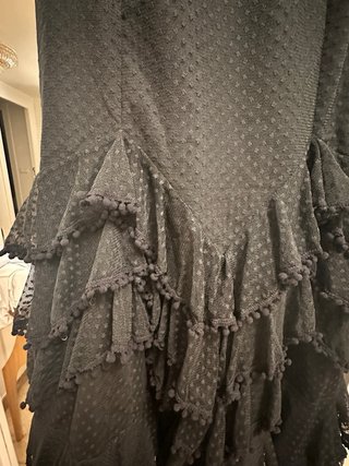 Vestido Flamenca Negro Plumeti