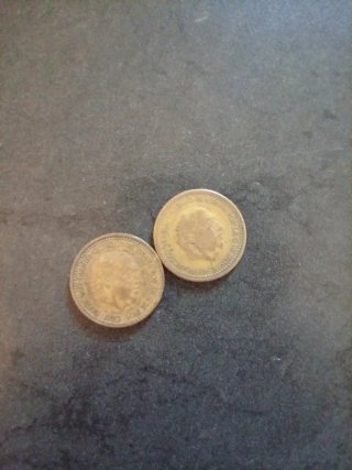 Lote 10 monedas 1 peseta Franco