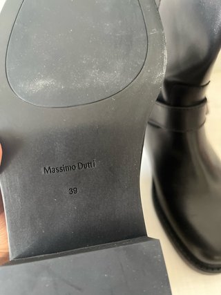 Botas  Biker Masimo Dutti de cuero