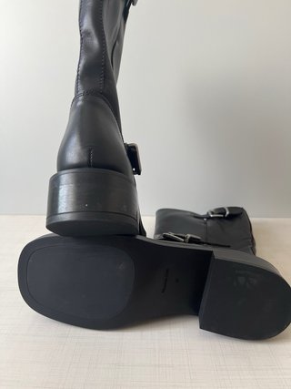 Botas  Biker Masimo Dutti de cuero