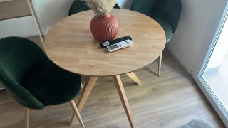 Mesa redonda madera Sklum