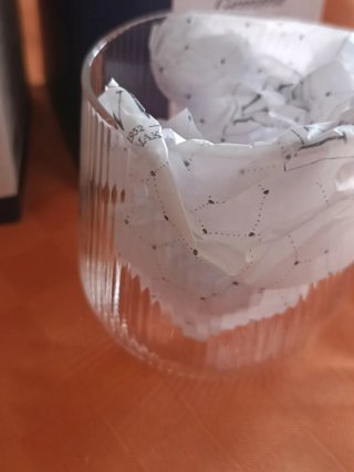 Set 2 Bicchieri Vetro con Gemme Dorate