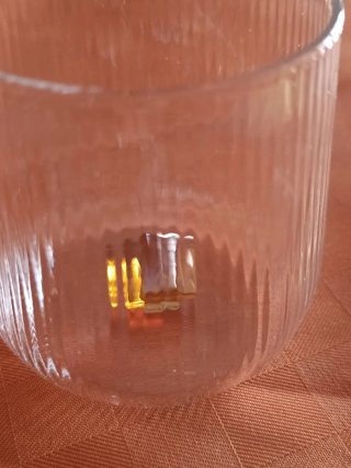 Set 2 Bicchieri Vetro con Gemme Dorate