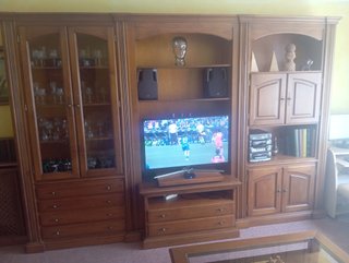 Mueble salón madera 220x330
