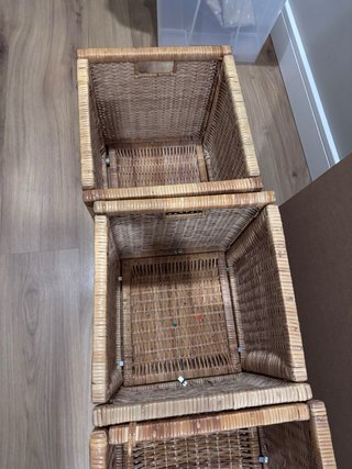 4 Cestas de mimbre Ikea