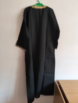 Vestido Túnica Negra con pañuelo
