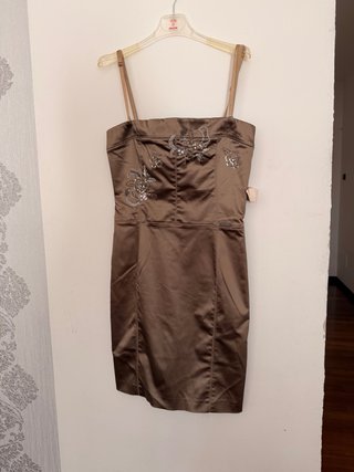 Abito John Galliano donna marrone/oro