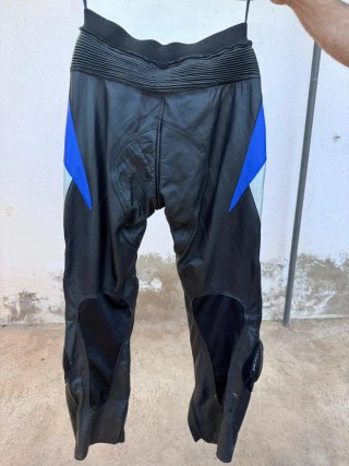 Mono de moto hombre azul y negro