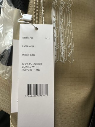 Riñonera Lacoste Beige y Negra