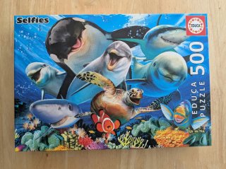 Puzzle Educa 500 piezas Selfies Bajo el Agua