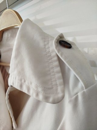 Chaqueta Zara Blanca Talla L 100% algodón
