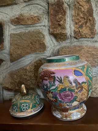 Jarrón de porcelana estilo Satsuma