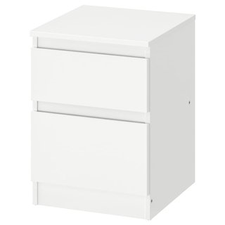Mesita Noche Ikea Kullen Blanca 2 Cajones