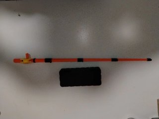 Caña de pescar de bolsillo, en 3D