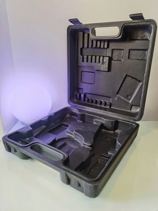 Estuche de taladro + puntas planas y estrías