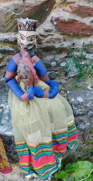 Pareja Marionetas Antiguas de India