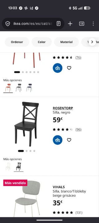 Mesa comedor madera maciza + 4 sillas
