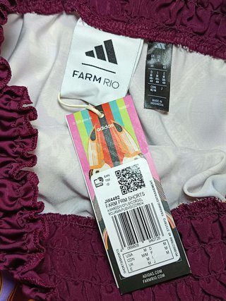 Adidas x Farm Rio Premium Shorts JW4482 Burgundy M