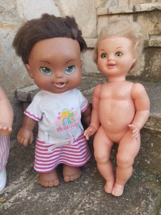 Lote de 4 muñecas antiguas