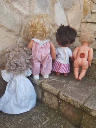 Lote de 4 muñecas antiguas