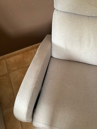 Sillón  Reclinable individual gris tela