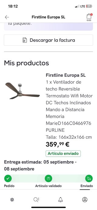 Ventilador Techo Firstline Europa SL 160cm