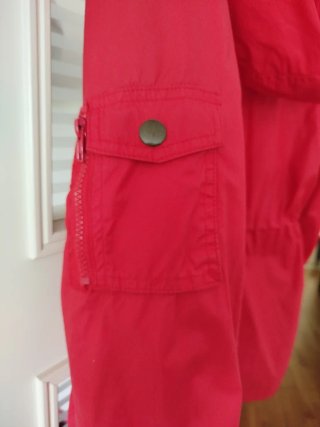 Chubasquero encerado Cortefiel rojo talla L